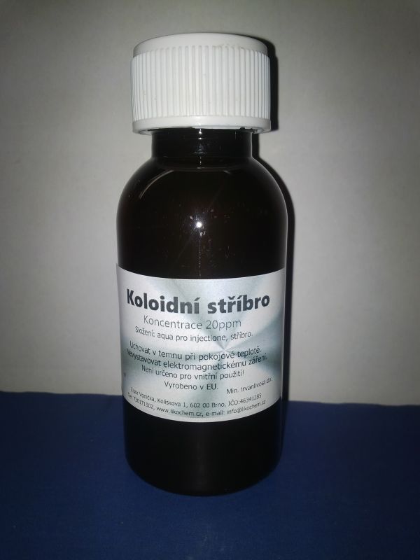 kosmetika, chemikálie Koloidní stříbro - argentum koloidum 20 ppm - 100 ml