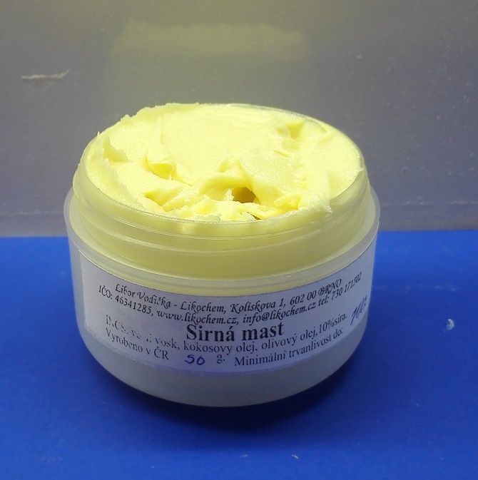 kosmetika, chemikálie Sírová mast ( vazelina ) 50 ml
